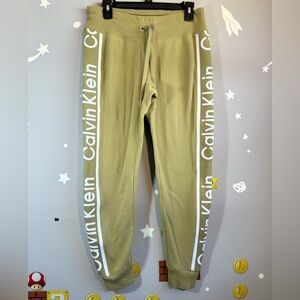 Calvin Klein performance olive green Joggers with Logo in size S